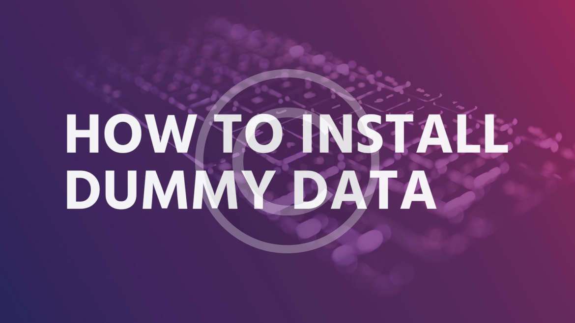 How to install dummy data